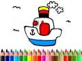 Spēle Back to School: Boat Coloring