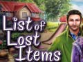 Spēle List of Lost Items