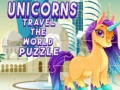 Spēle Unicorns Travel The World Puzzle