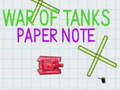 Spēle War Of Tanks Paper Note