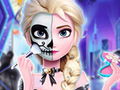 Spēle Elsa's Halloween Party Tattoo