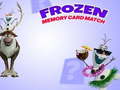 Spēle Frozen Memory Card Match