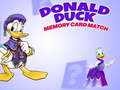 Spēle Donald Duck memory card match
