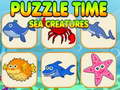 Spēle Puzzle Time Sea Creatures