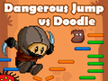 Spēle Dangerous Jump vs Doodle Jump