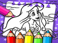 Spēle Ariel The Mermaid Coloring Book
