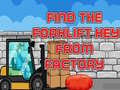 Spēle Find The Forklift Key From Factory 