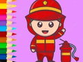 Spēle Coloring Book: Fireman