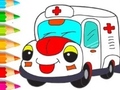 Spēle Coloring Book: Ambulance