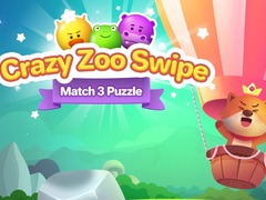 Spēle Crazy Zoo Swipe Match 3 Puzzle