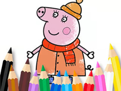 Spēle Coloring Book: Mommy Pig Winter
