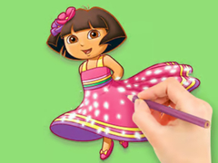 Spēle Coloring Book: Dora Prepare Party