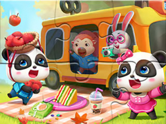 Spēle Jigsaw Puzzle: Little Panda Picnic