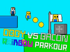 Spēle Obby vs Bacon Rainbow Parkour