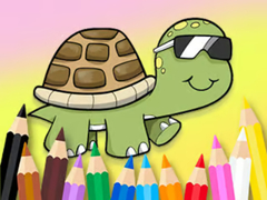 Spēle Coloring Book: Sunglasses Turtle