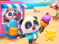 Spēle Jigsaw Puzzle: Baby Panda Ice Cream Car