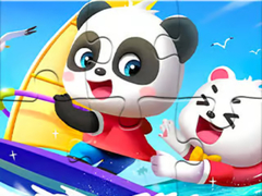 Spēle Jigsaw Puzzle: Baby Panda Sailing