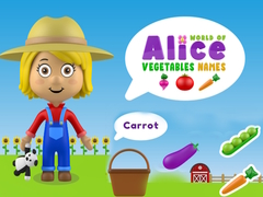 Spēle World of Alice Vegetables Names