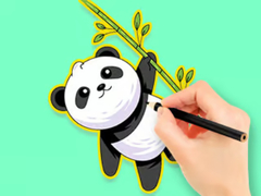 Spēle Coloring Book: Panda Eat Bamboo