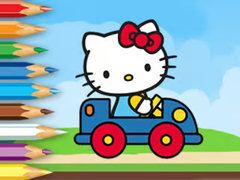 Spēle Coloring Book: Hello Kitty Driving Car