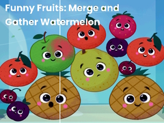 Spēle Funny fruits: merge and gather watermelon