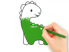 Spēle Coloring Book: Lovely Baby Dinosaur