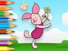 Spēle Coloring Book: Piglet Holds Toy Windmill