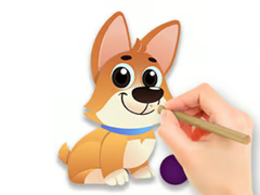 Spēle Coloring Book: Dog With Toy