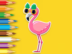 Spēle Coloring Book: Flamingo