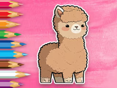 Spēle Coloring Book: Cute Alpaca