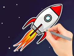 Spēle Coloring Book: Flying Rocket