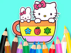 Spēle Coloring Book: Kitty Cup