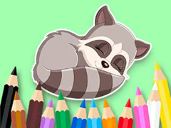 Spēle Coloring Book: Baby Raccoon