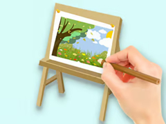 Spēle Coloring Book: Paysage Drawing Board