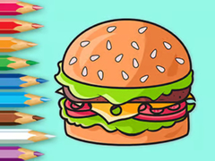 Spēle Coloring Book: Delicious Hamburger