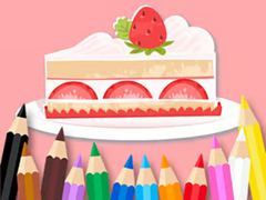 Spēle Coloring Book: Strawberry Cake