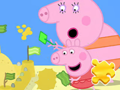 Spēle Jigsaw Puzzle: Peppa Pig Making Sand