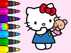 Spēle Coloring Book: Hello Kitty Teddy Bear