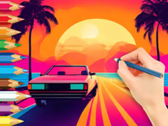 Spēle Coloring Book: Sunset Driving