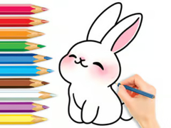 Spēle Coloring Book: Cute Rabbit