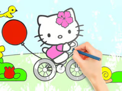 Spēle Coloring Book: Hello Kitty Cycling