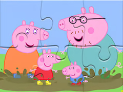 Spēle Jigsaw Puzzle: Peppa Pig Muddy Puddles