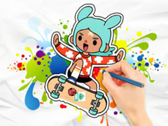 Spēle Coloring Book: Toca Boca Skateboard