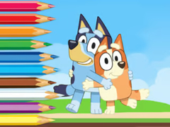 Spēle Coloring Book: Bluey And Bingo Holiday