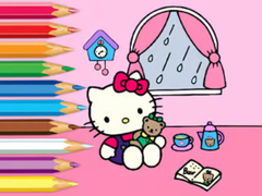 Spēle Coloring Book: Hello Kitty Rainy Day