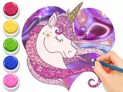 Spēle Coloring Book: Glowing Unicorn