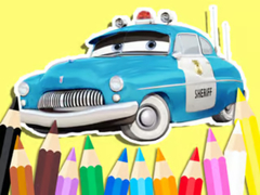 Spēle Coloring Book: Cars Sheriff