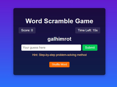 Spēle Word Scramble Game Challenge