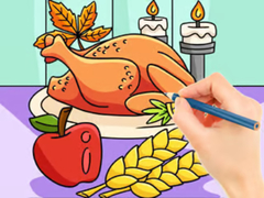 Spēle Coloring Book: Thanksgiving Turkey Meal