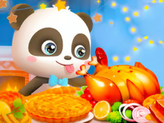 Spēle Jigsaw Puzzle: Little Panda Thanksgiving Feast